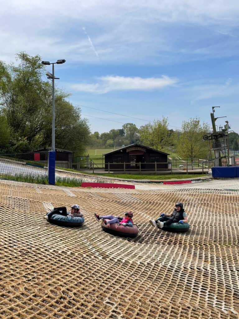 Children on ringos at Southampton Alpine Centre