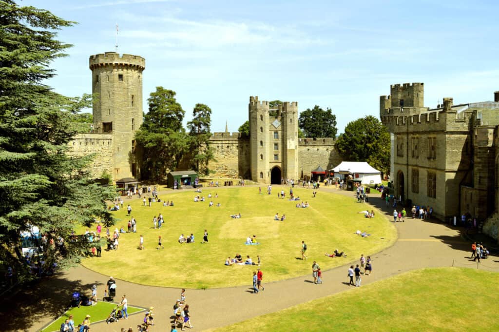 Warwick, Warwickshire, England, United Kingdom - The historical medieval Warwick Castle in Warwickshire