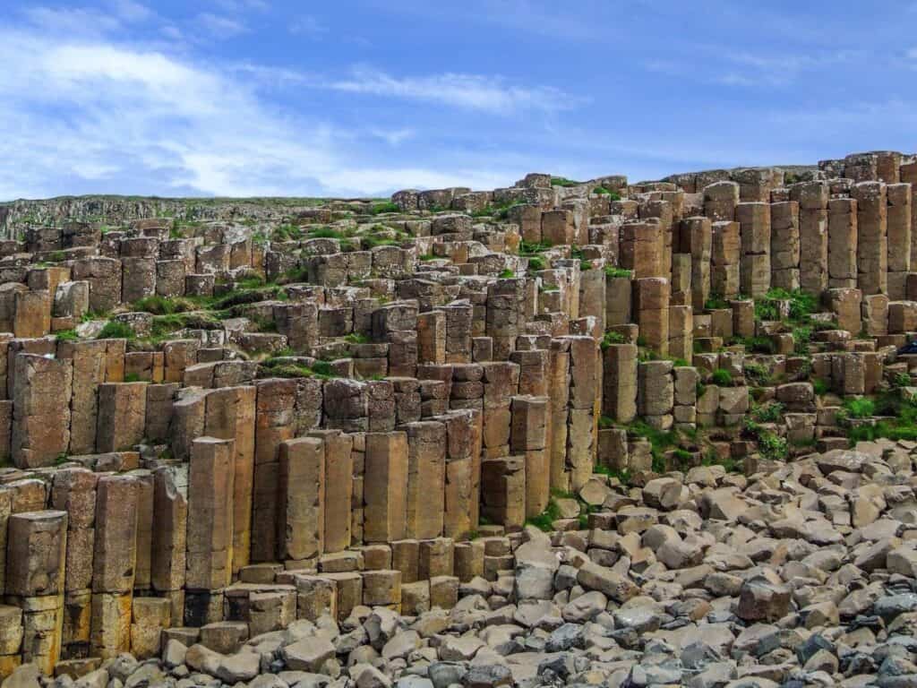 Baslt rock columns of Giants Causeway in Northern Ireland