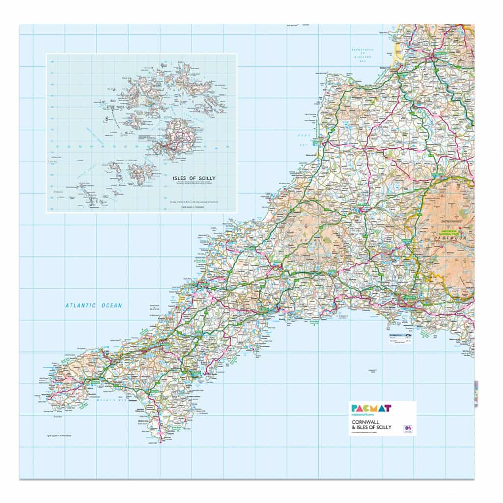 Map of Cornwall