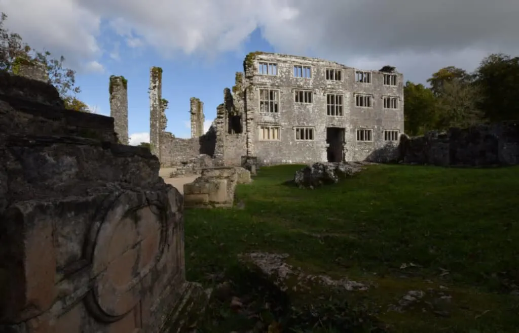 View of Berry Pomperoy Castle in Devon