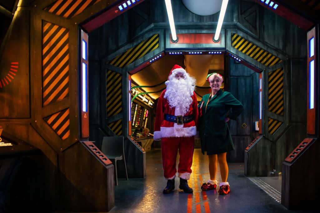 Father Christmas and helper at Winchester Science Centre