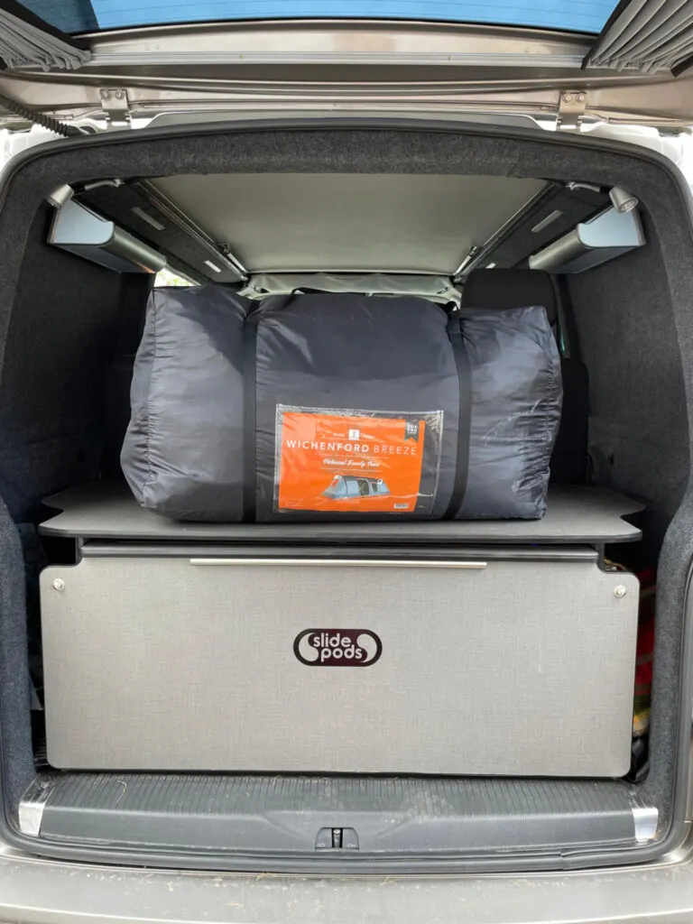 Wichenford Breeze tent bag in the back of a VW Transporter van