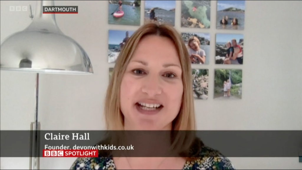 Claire talking on BBC Spotlight