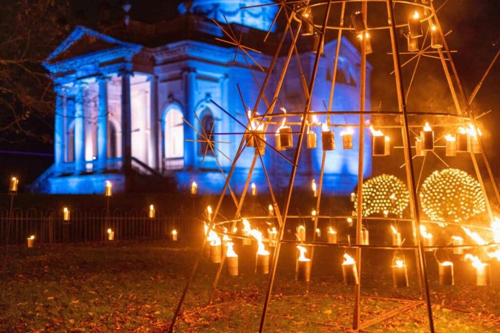 Illuminations in front of Gibside House