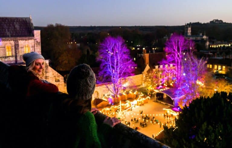 Visitors experience Winchester Cathedral's Christmas Market