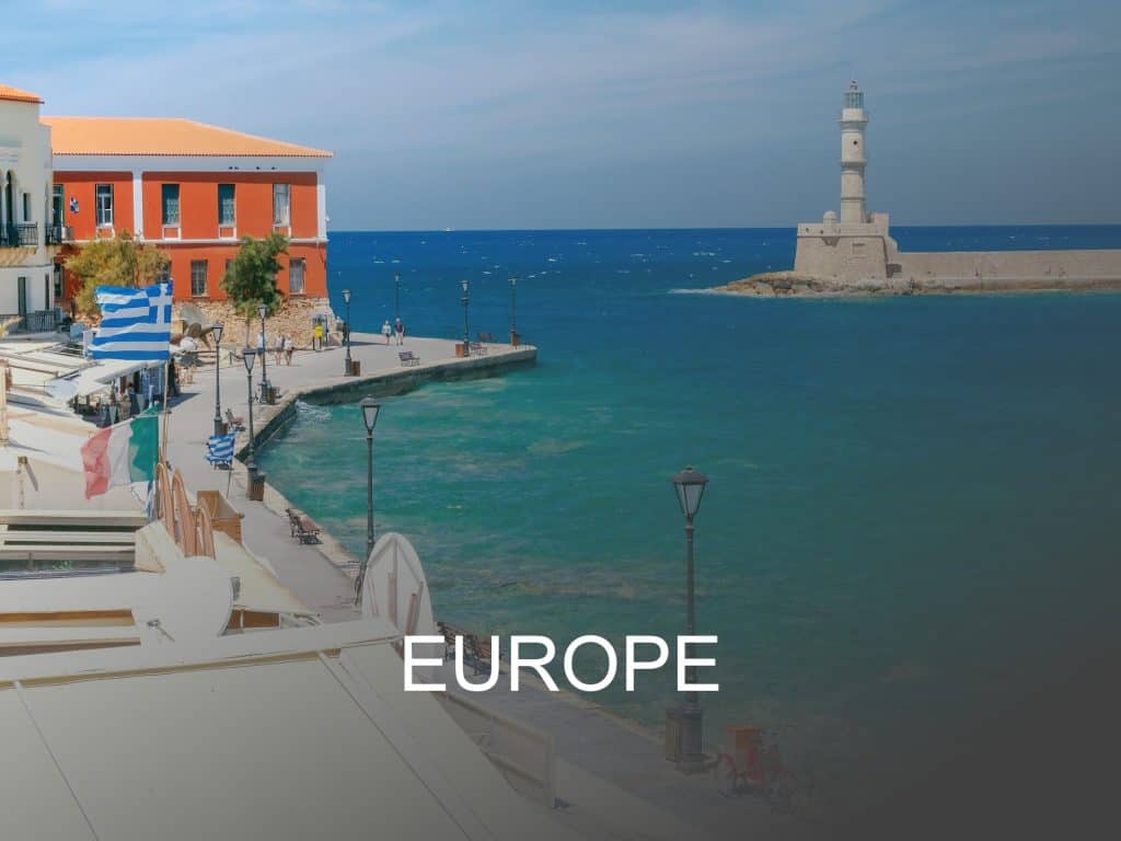 Europe destination button