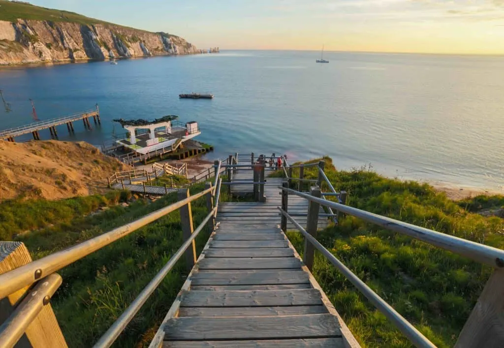 Sunset at The Needles in the Isle of Wight
