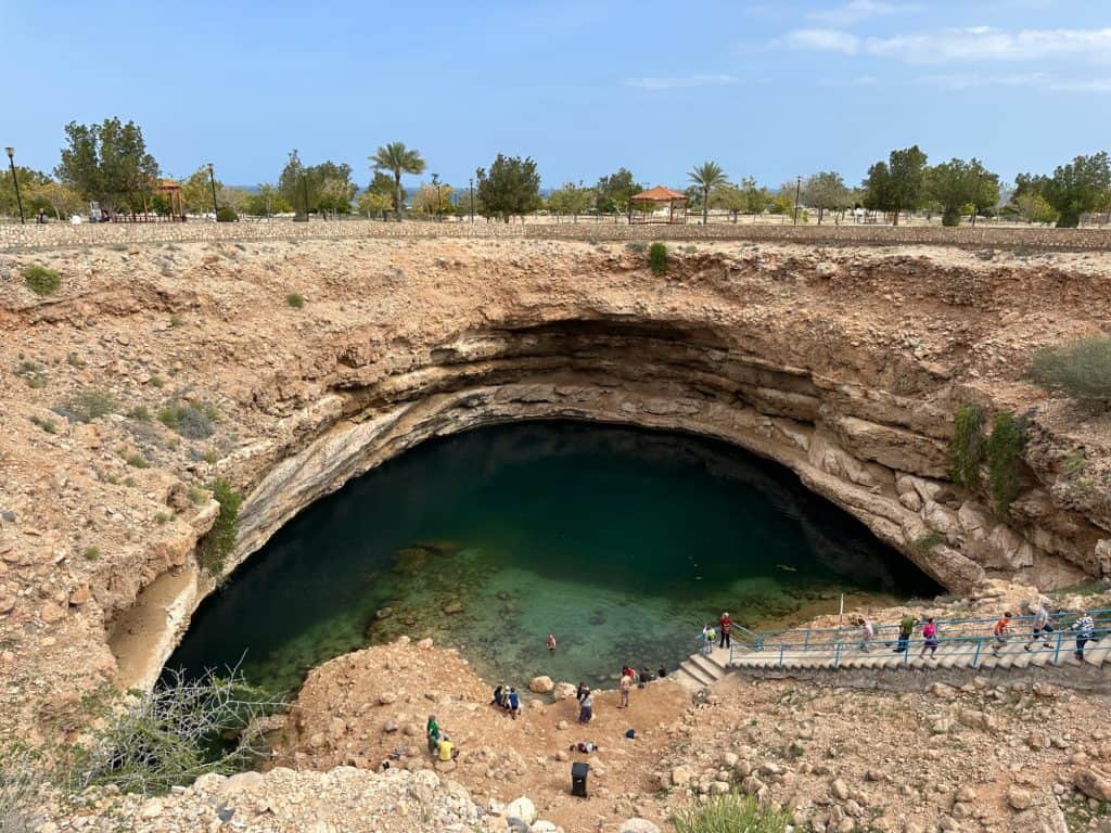 A view of the Bimmah sinkhole from above