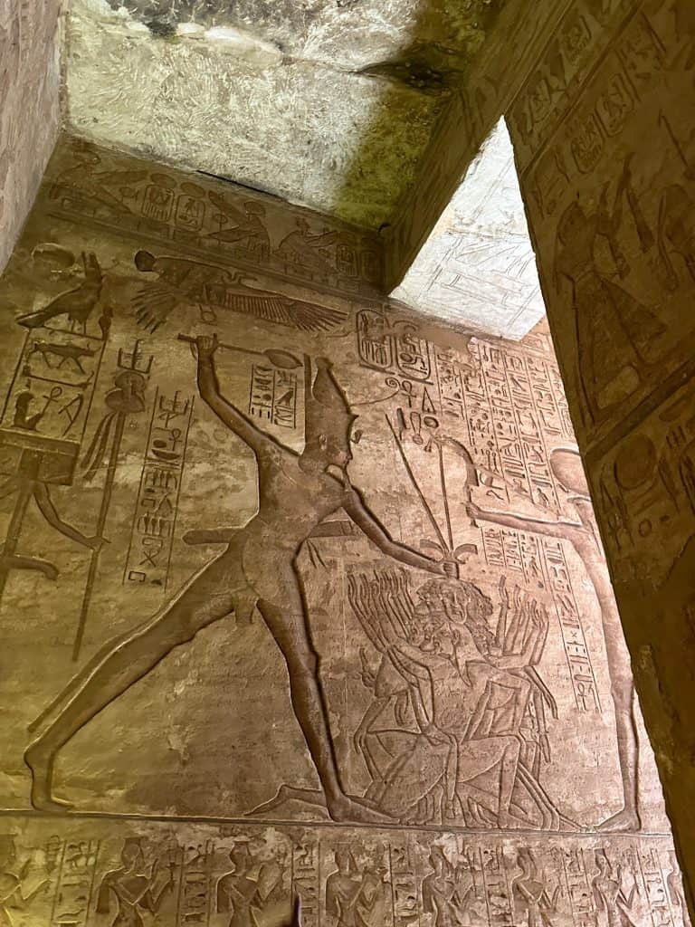 Hieroglyph of Rameses II at war