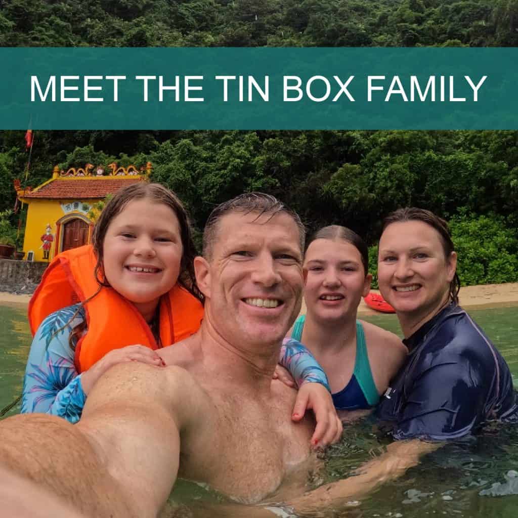 Click this button to find out more about the family behind the Tin Box Traveller travel blog