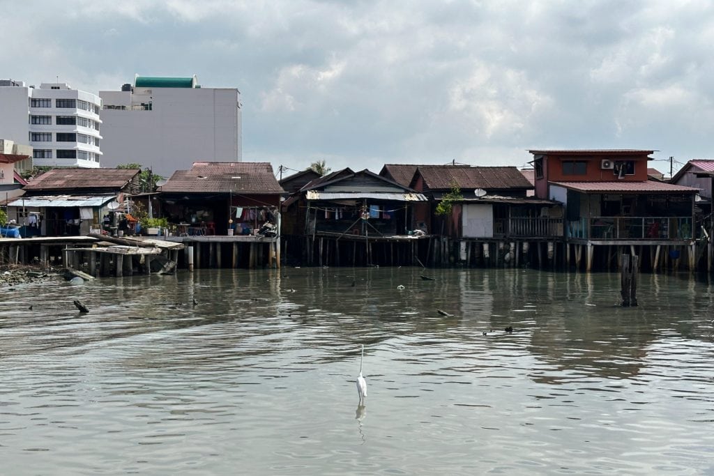 A view of the back of one of Penang's famous jetties