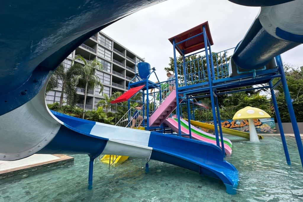 My children playing in a waterpark at Anantara Vacation Club Mai Khao in Phuket
