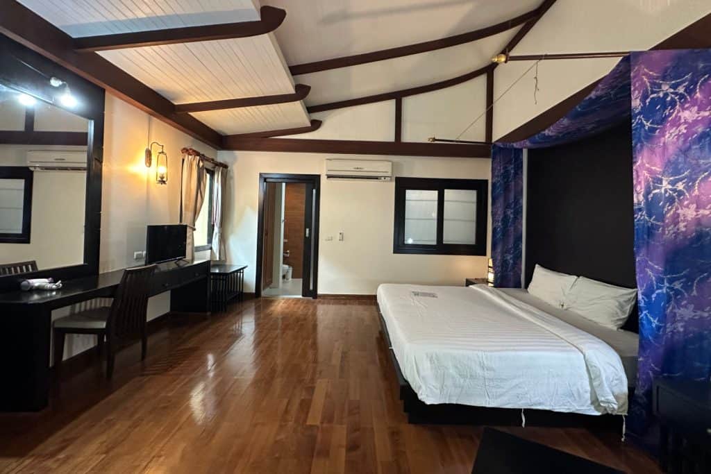 The large bedroom in our bungalow at Phu Petra Resort in Ao Nang