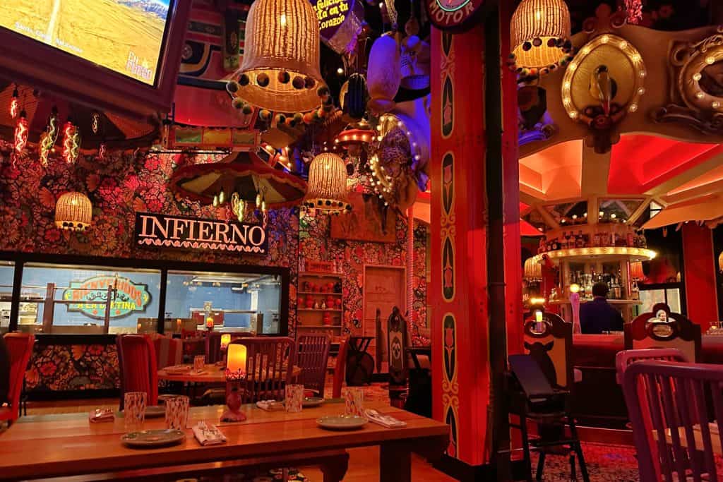 The Mexican-themed interior of the En Fuego restaurant at Atlantis The Palm in Dubai