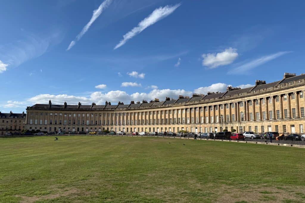 The Georgian architecture of the Royal Crescent in Bath