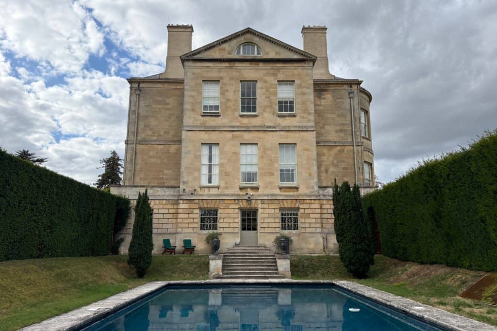 The swimming pool beside Buscot Mansion